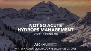 Not So Acute Hydrops Management